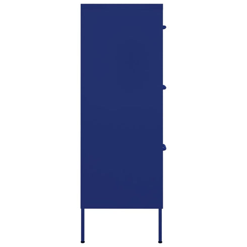 Lady Jillian -  Drawer Cabinet Navy Blue 80x35x101,5 cm Steel